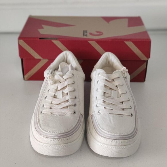 NEW Billy Footwear Women Sneaker Low Top Zip Up Natural Adaptive Sz 7.5 M BY207 - Picture 5 of 7